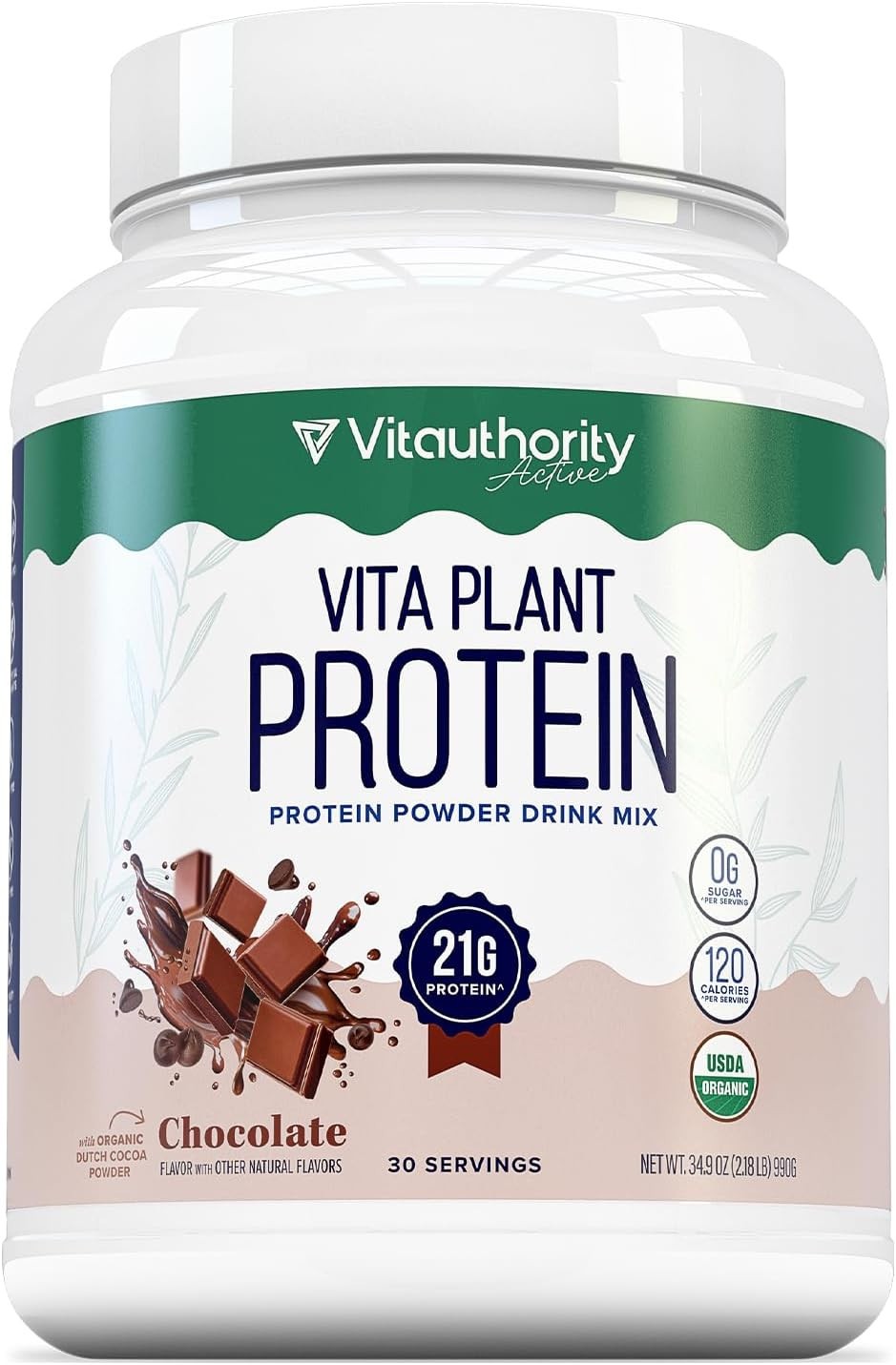 Organic Vita Plant Based Protein ~ Complete Vegan Protein Powder with BCAAs