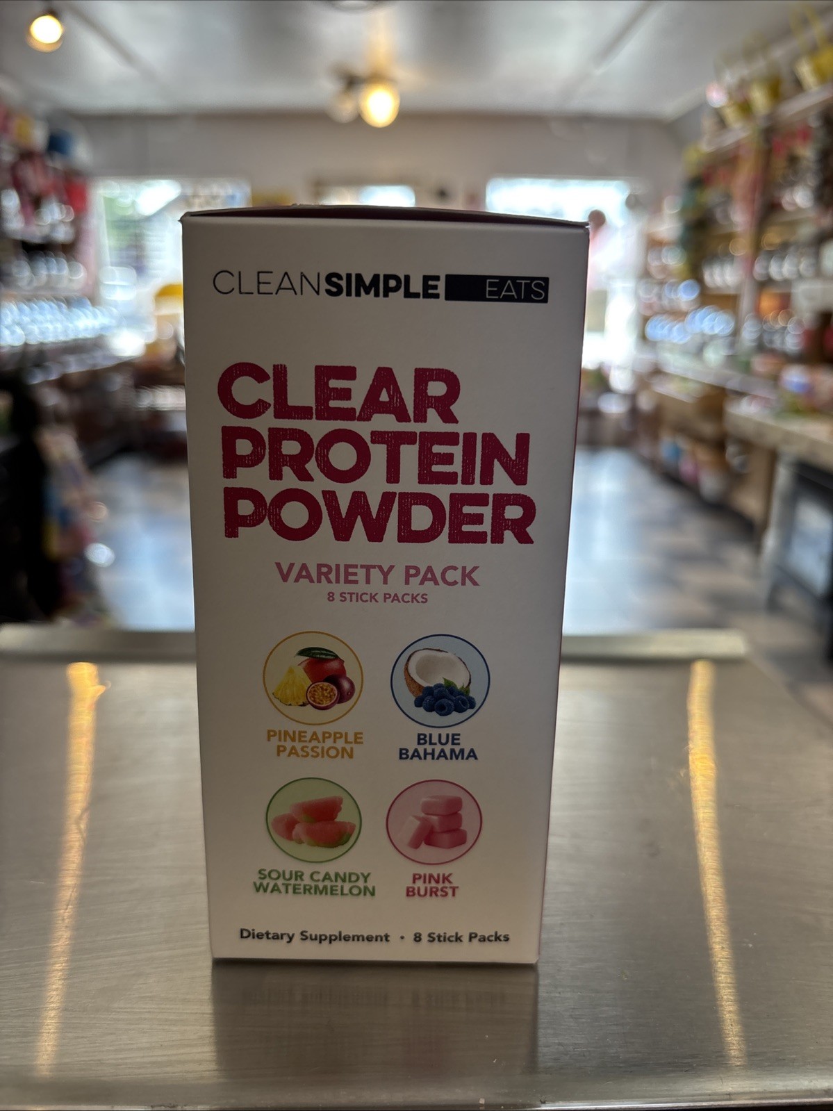 Clean Simple Eats Clear Protein Powder Variety Pack, 8 Stick Packs, 8.0 oz