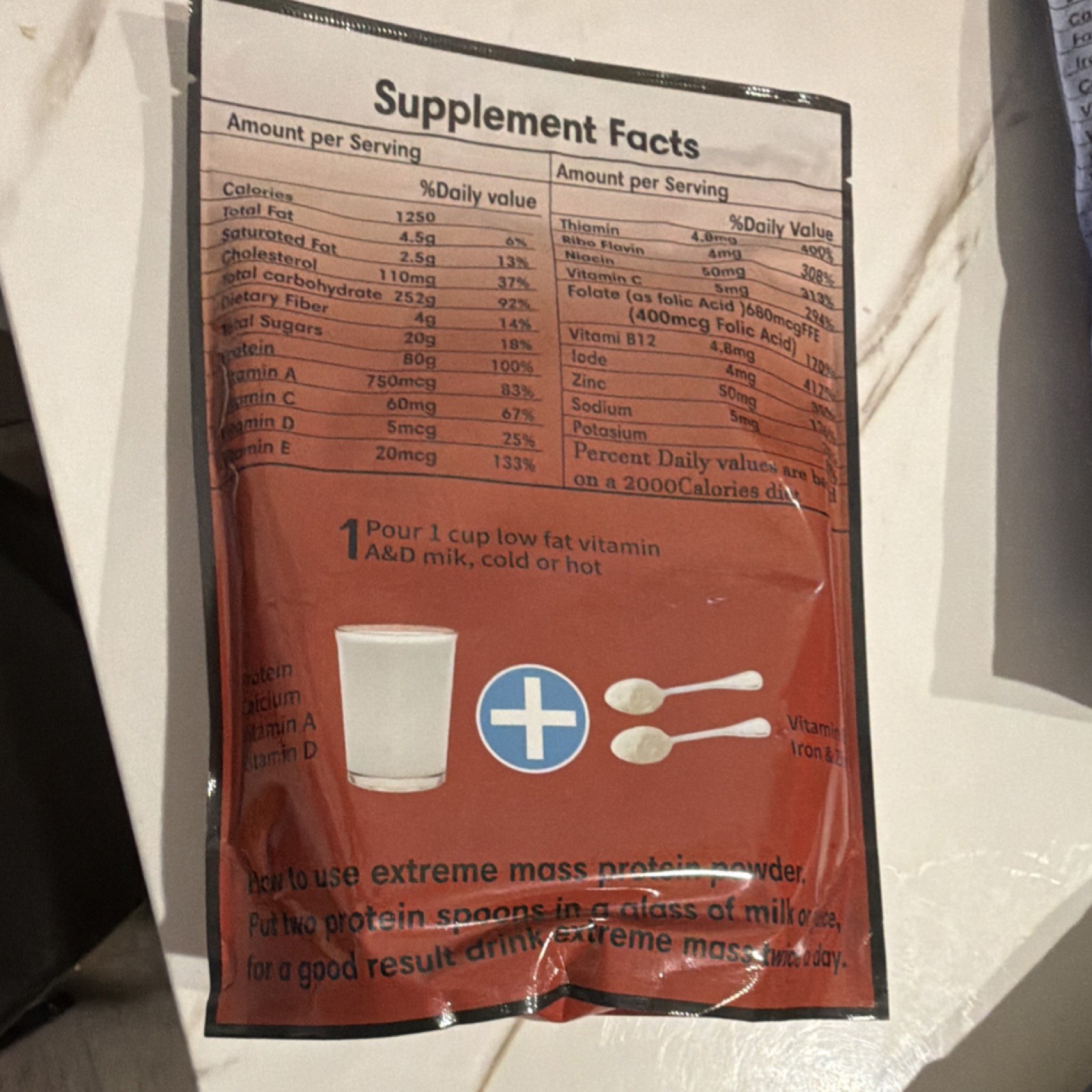 Natura Max Natural Protein Powder Strawberry Vanilla 500g Muscle Gain