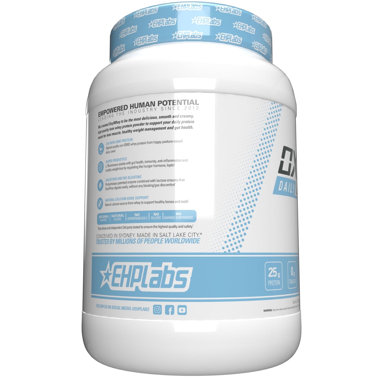 EHP Labs OxyWhey Whey Protein Isolate Powder – 25g of Whey Isolate Protein Po…