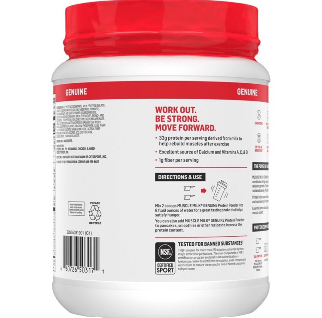 Muscle Milk Protein Powder Vanilla 1.93LB