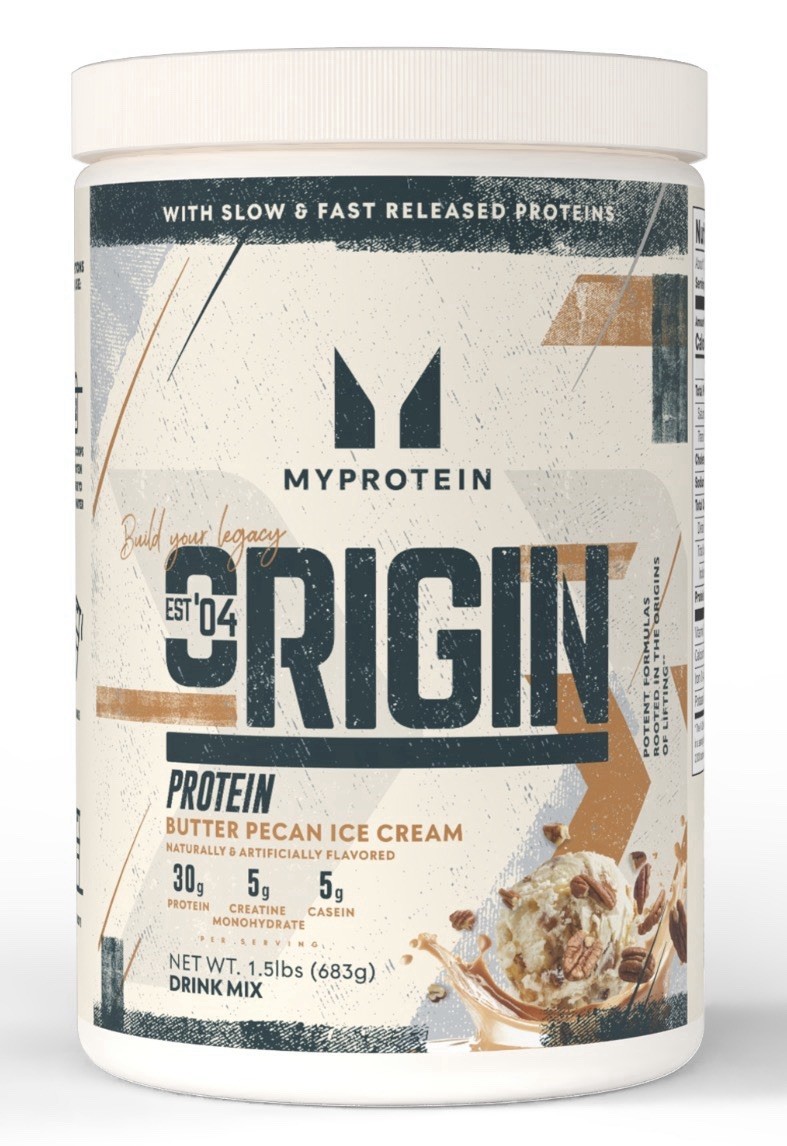 My protein Origin Protein Creatine Casein Butter Pecan Ice Cream 04/26