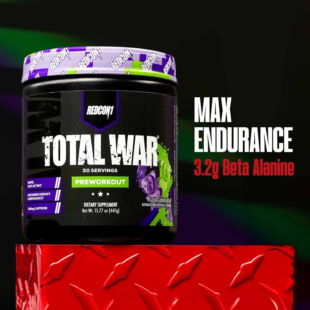Total War Pre Workout, Tiger’s Blood – L Citrulline, Malic Acid, Green Tea Le…