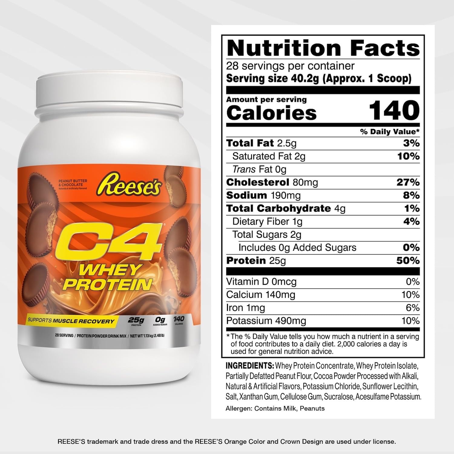 Whey Protein Powder, 25g of Protein for Muscle Recover, 28 Servings