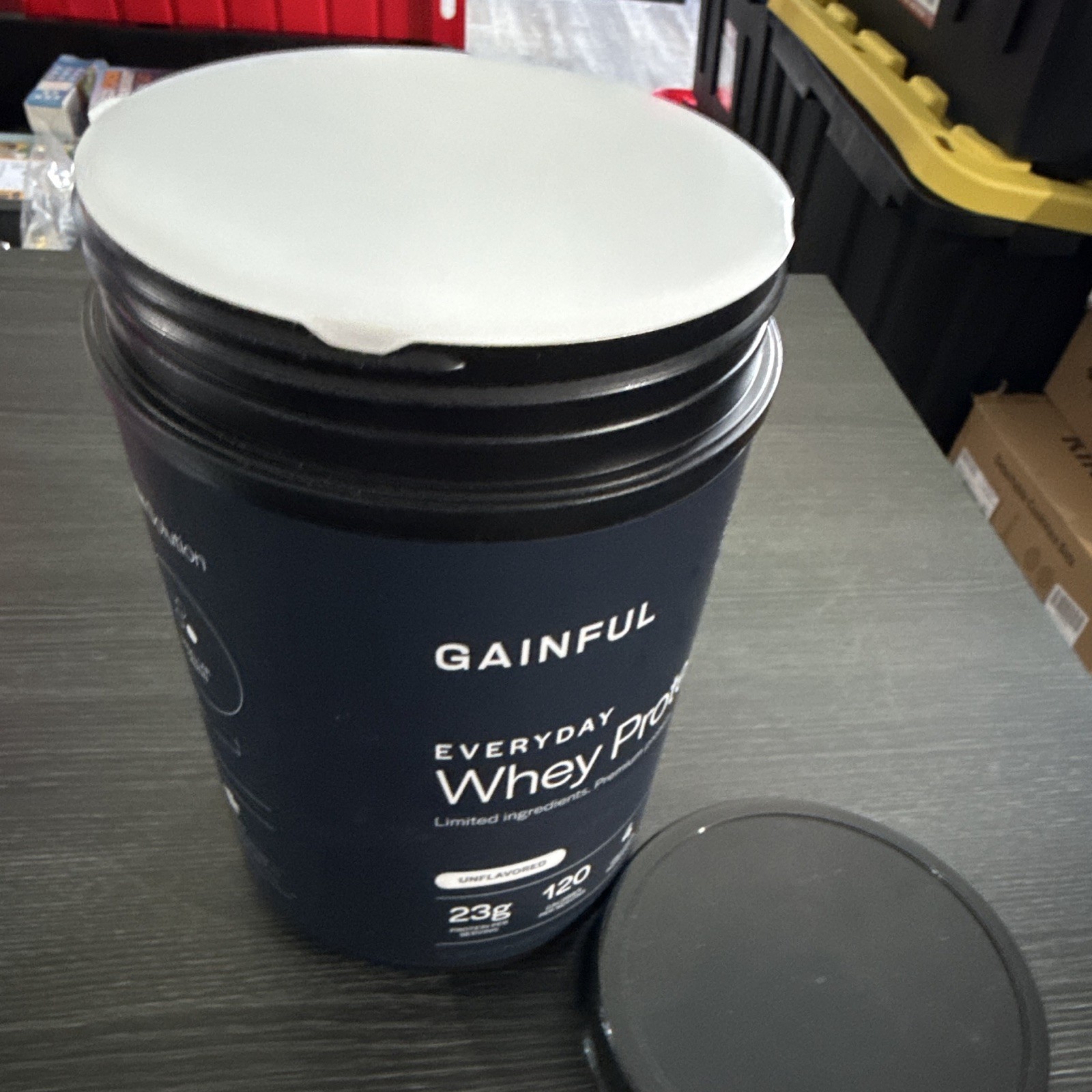 Gainful Everyday Whey Protein Powder Unflavored 33.5 oz Gluten-Free No Dyes