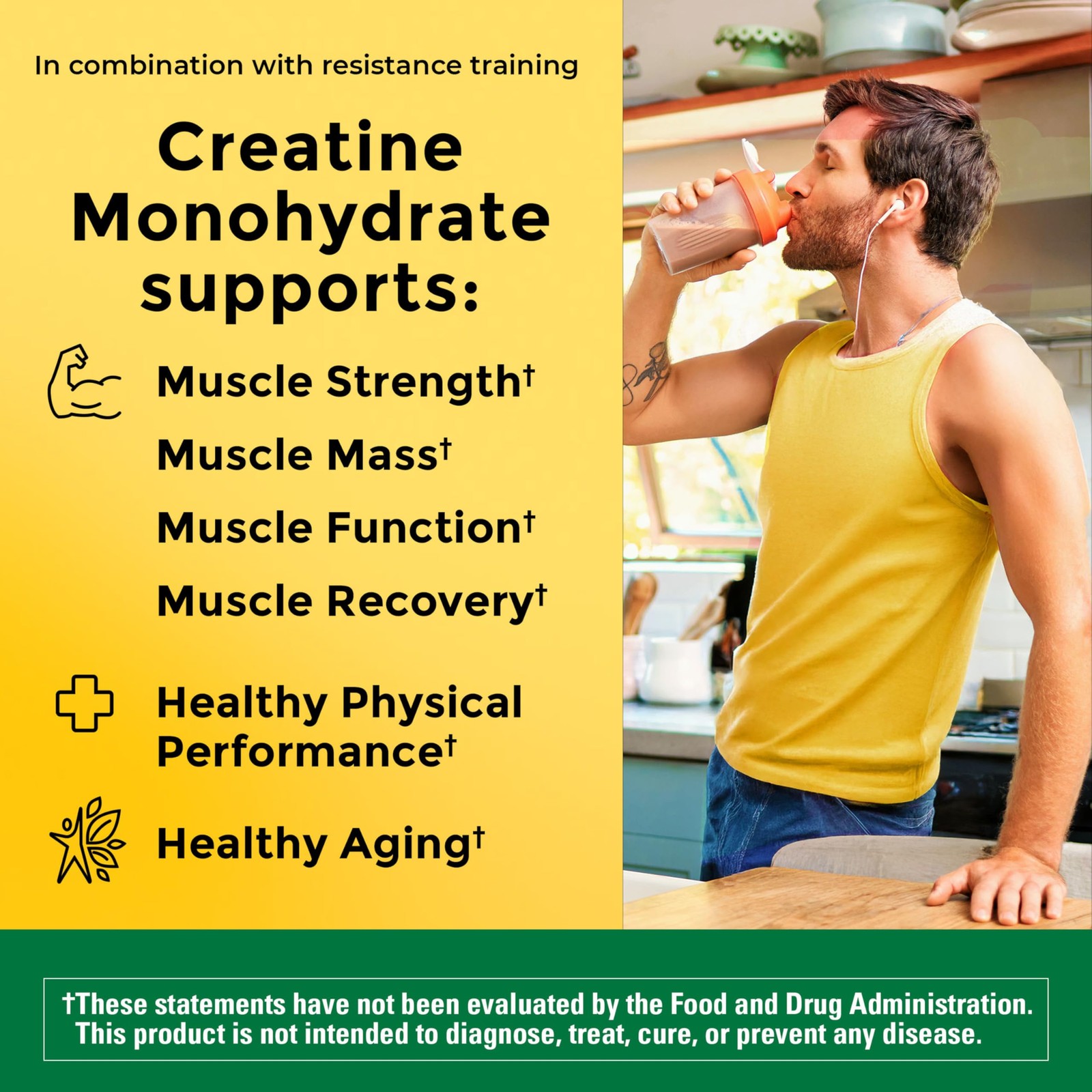 Nature Made Micronized Creatine Monohydrate 15.8 Ounce (Pack of 1), White