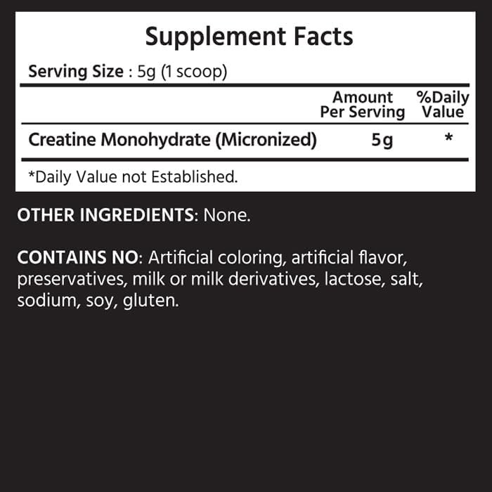 Pure Micronized Creatine Monohydrate 300g – Unflavored Formula