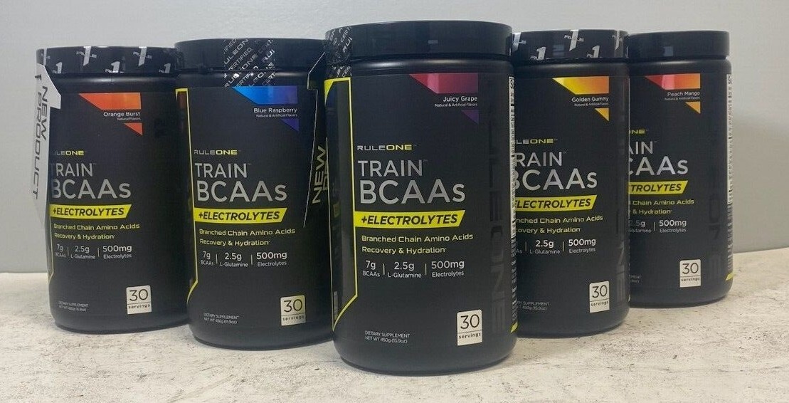 Rule One Train BCAAs+Electrolytes 30 Servings Dietary Supplement Recovery Powder
