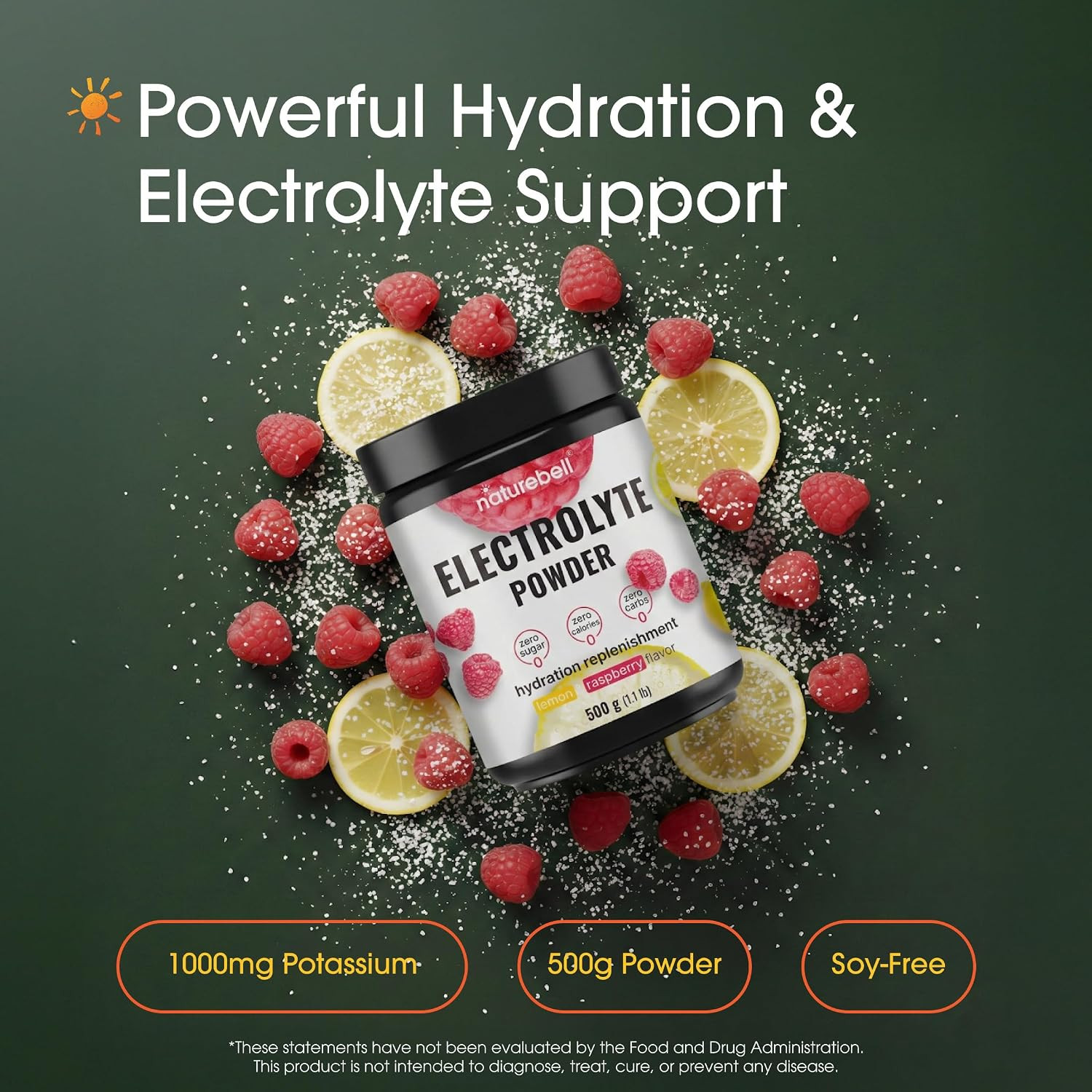 Electrolytes Powder – 500 G – Hydration Support with Essential Minerals – Energy