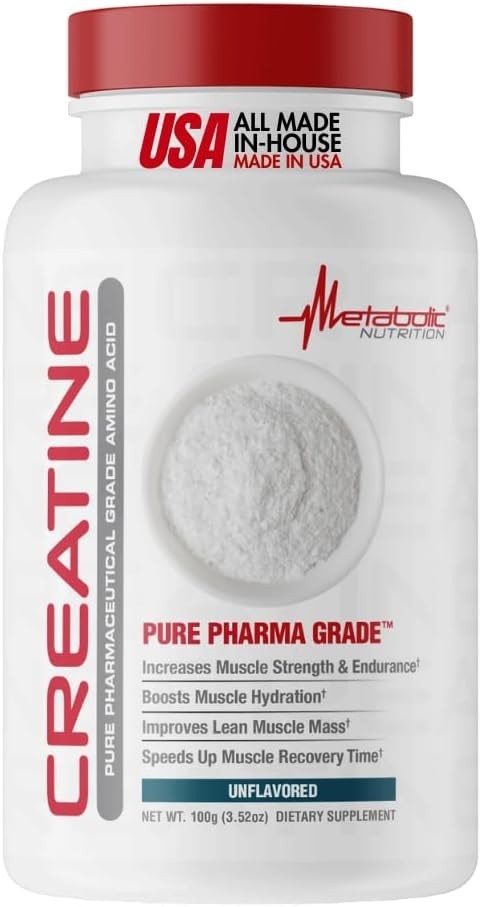Creatine Monohydrate 100g Powder Unflavored 20 Servings GMP