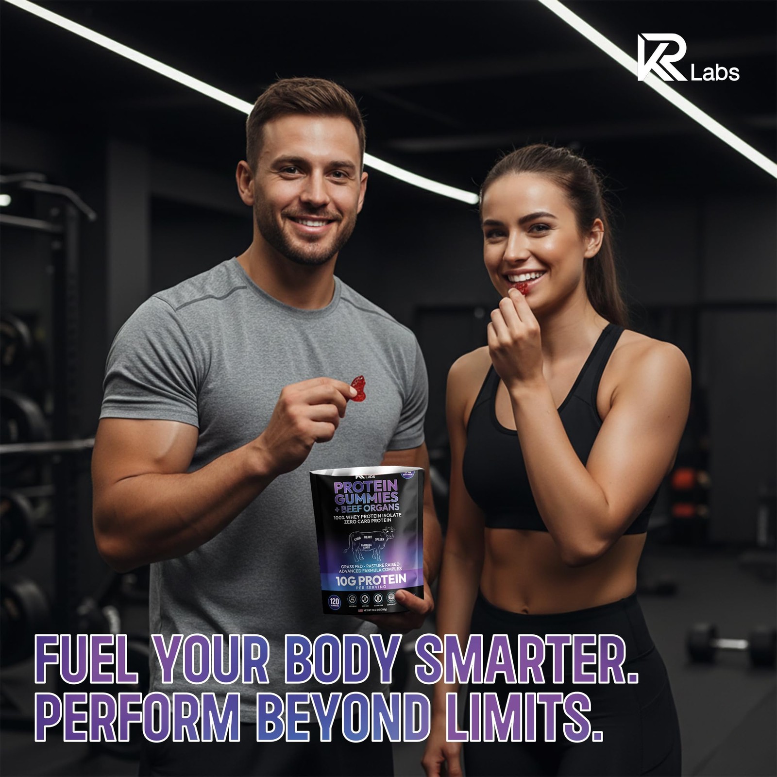 Kr Labs Zero Carb 100 Pure Whey Isolate Grass Fed Beef Total Per Bag For Men
