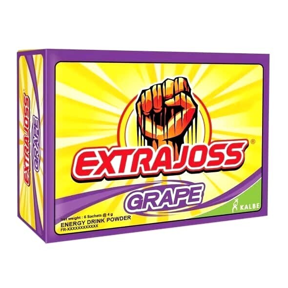 60 Sachet (10box) Extra Joss Grape Sugar Free Energy Drink Powder FREE SHIPPING
