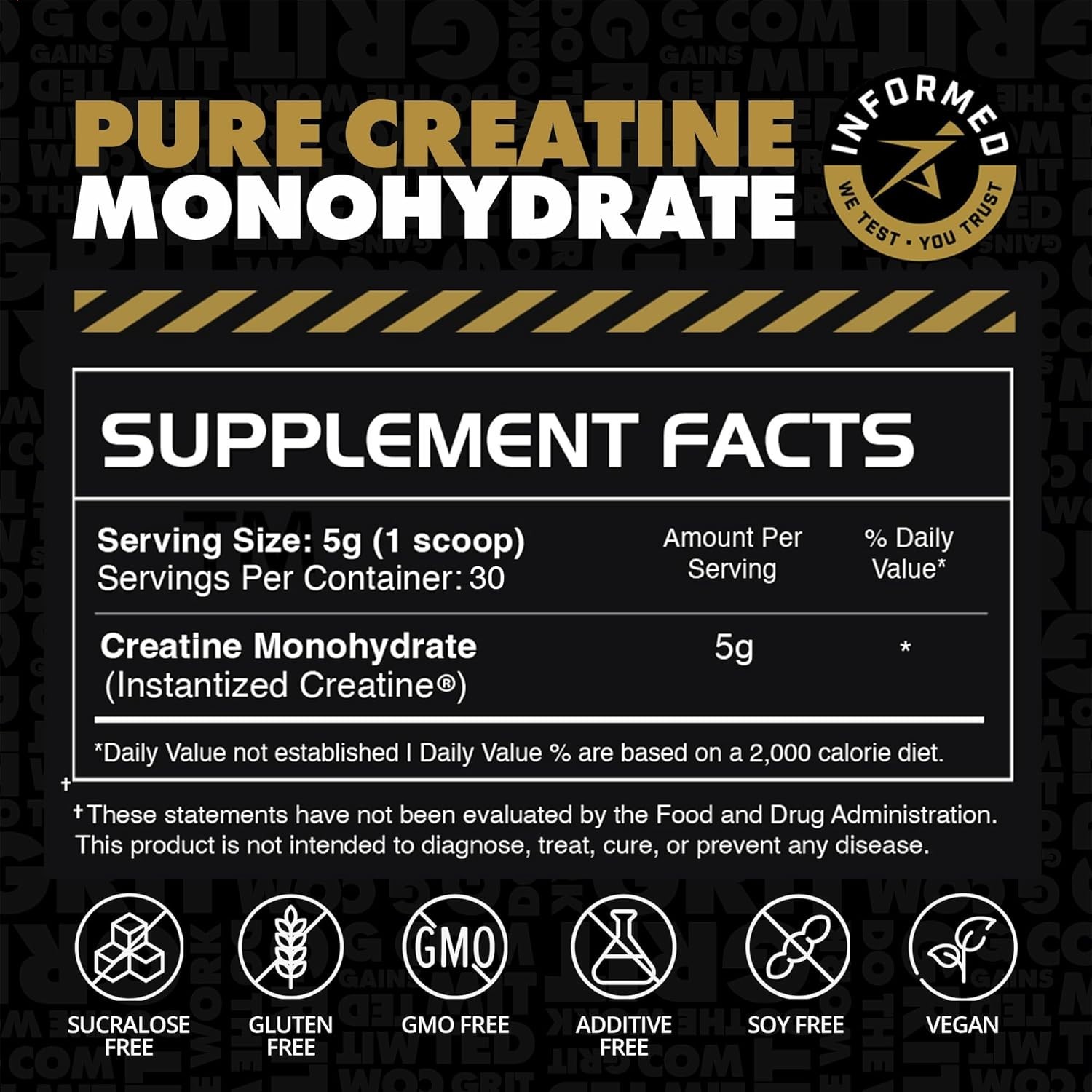 Gains in Bulk Instantized Creatine Monohydrate for Women and Men