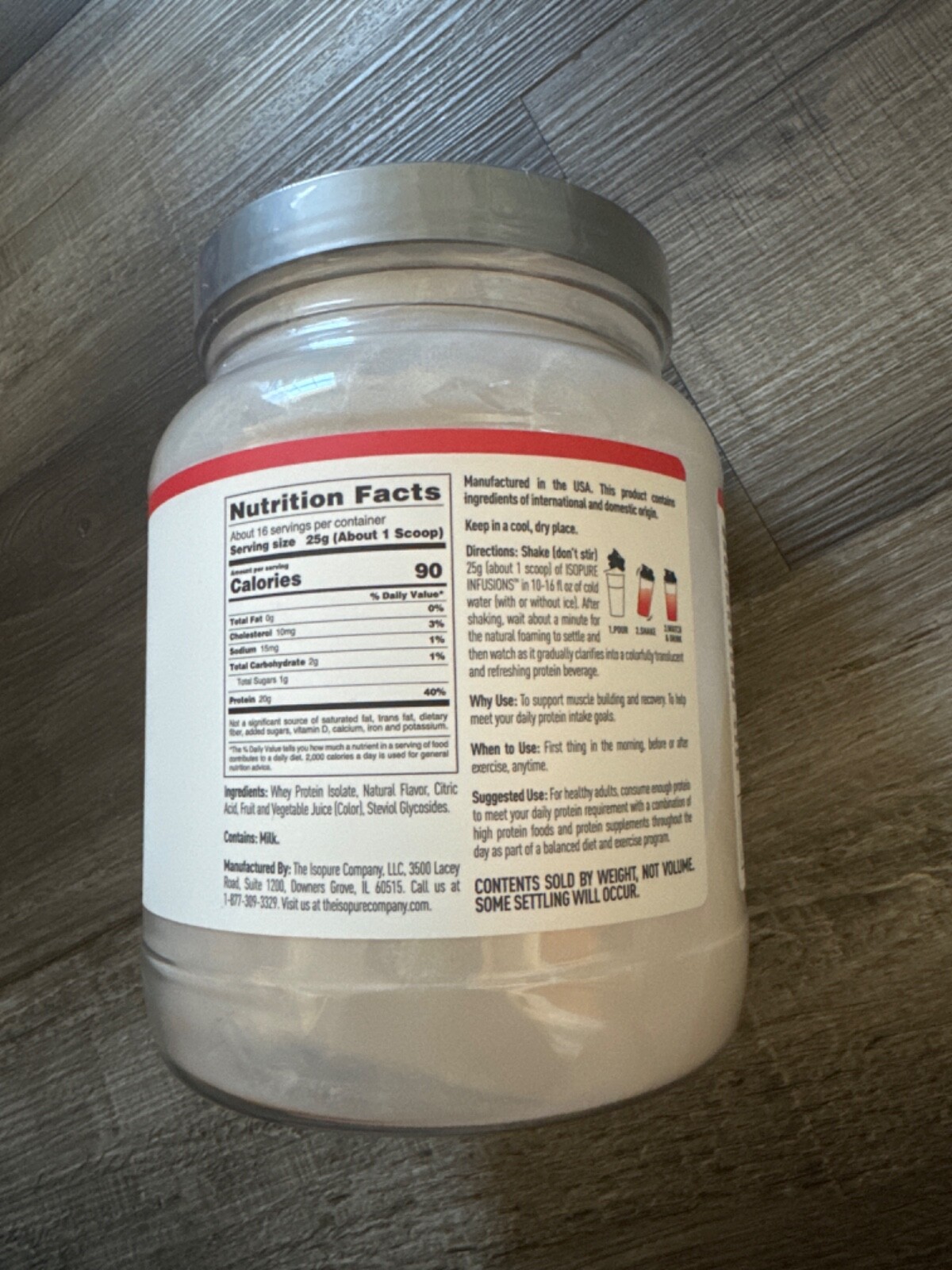 Isopure Infusions 100% Whey Protein Isolate, Mixed Berry 14.1oz