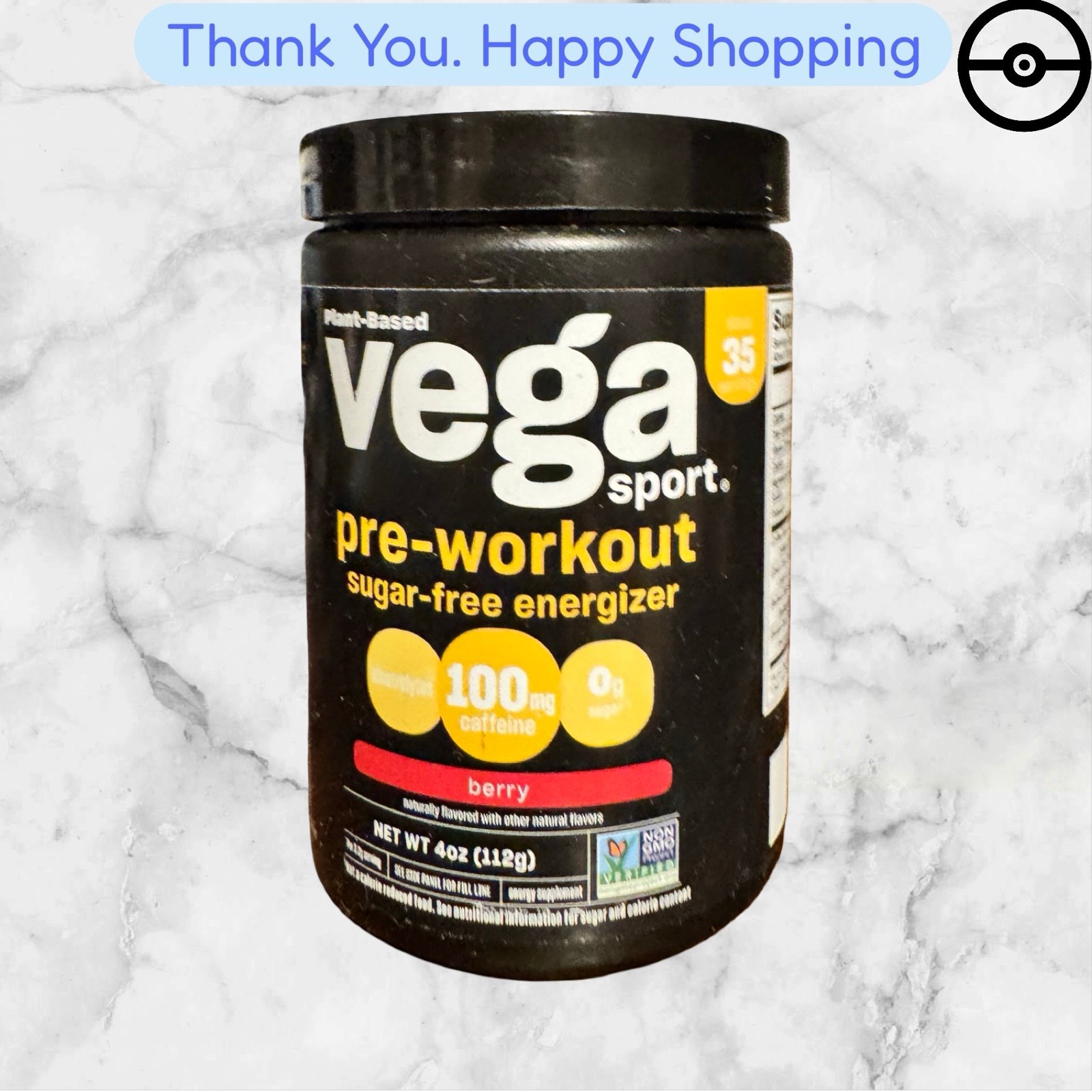 Vega Sport Sugar Free Pre-Workout Energizer,Berry – Pre Workout 12/26