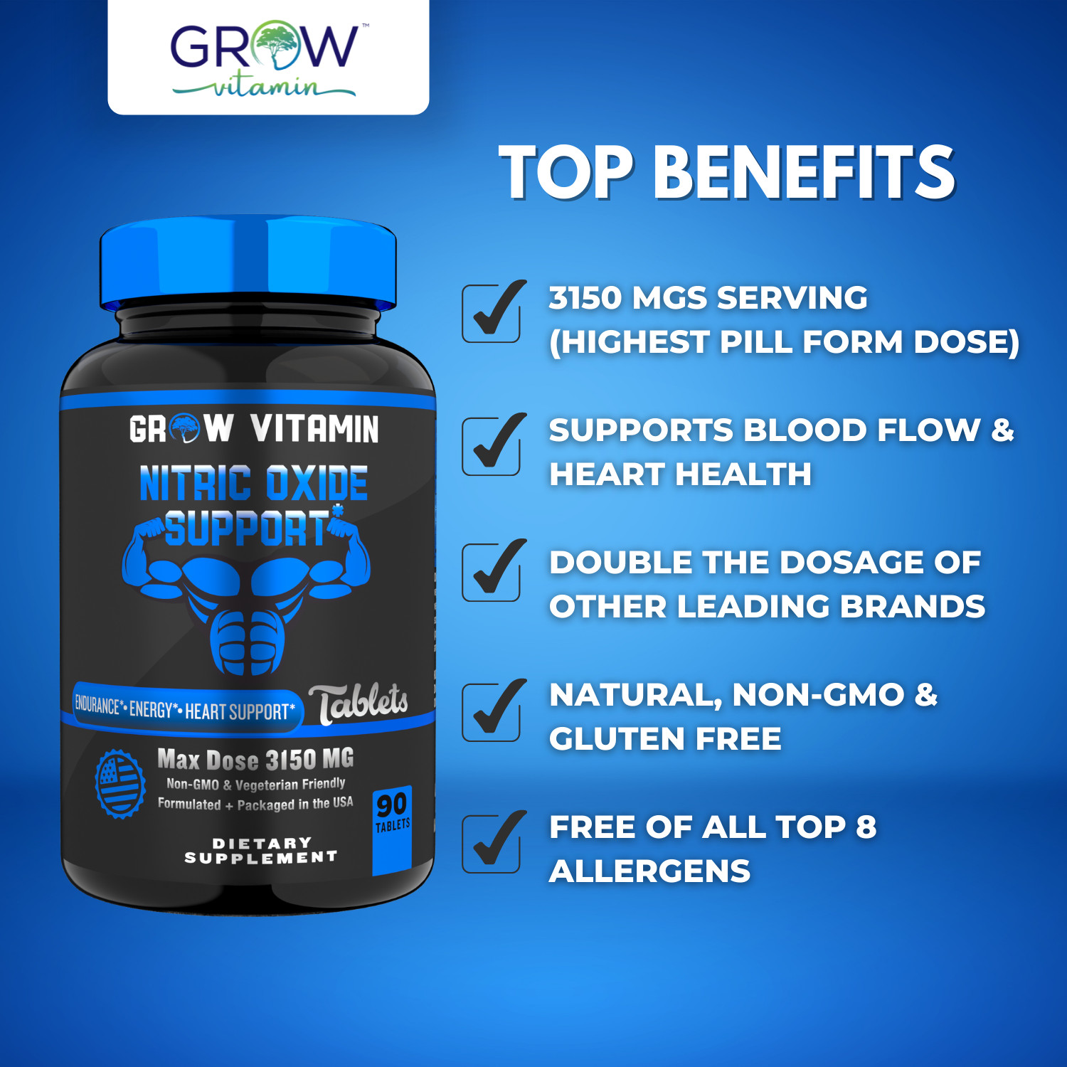 N.O. XT Nitric Oxide Supplement With Nitrosigine L Arginine L Citrulline for M