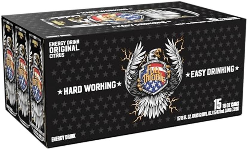 Citrus: Hard-Working Energy Drink. 16 Fl oz | Pack of 15
