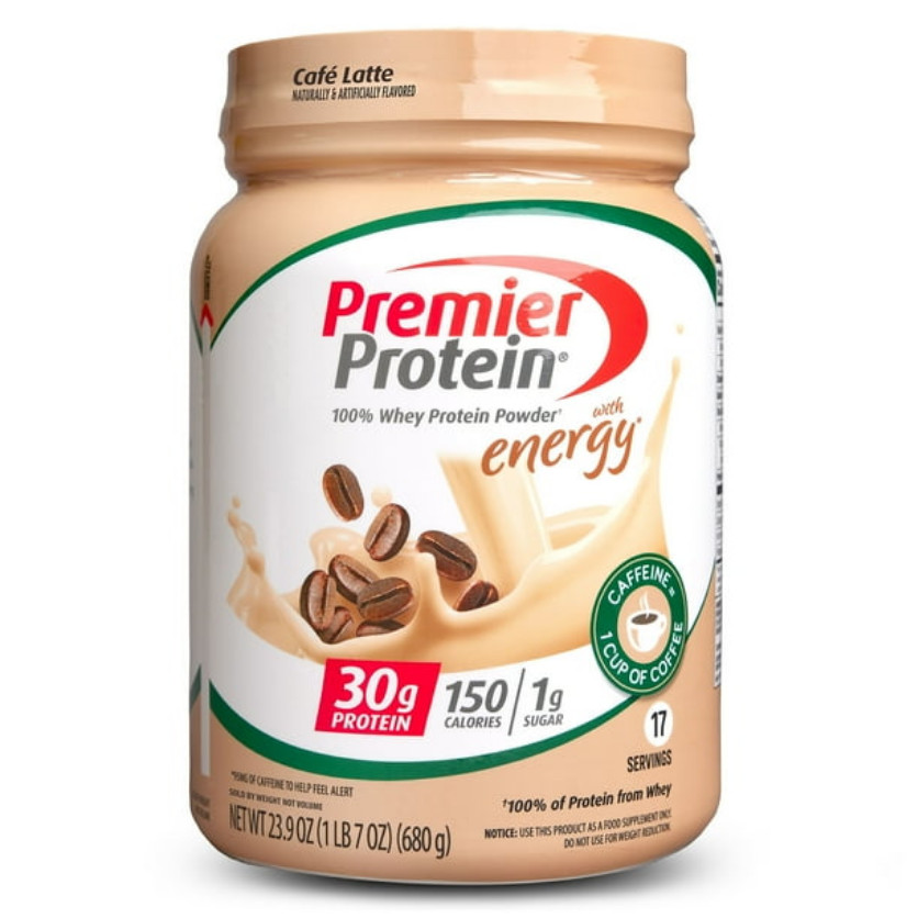 Premier Protein 100% Whey Protein Powder, Café Latte 30g Protein 23.9 oz 1.5lb