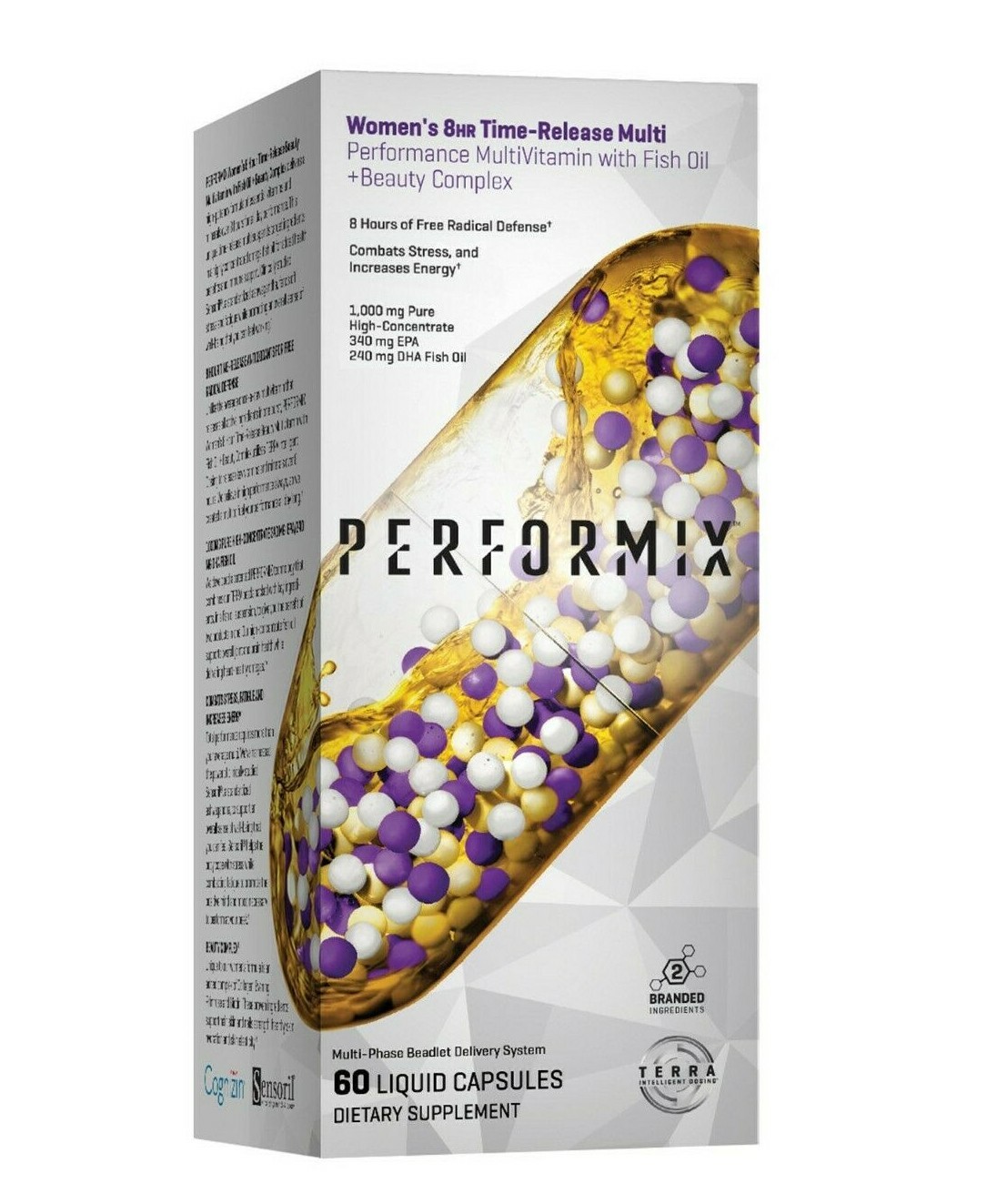 Performix Women’s 8 HR Time-Release Multi with Fish Oil **SOME BUSTED CAPS**