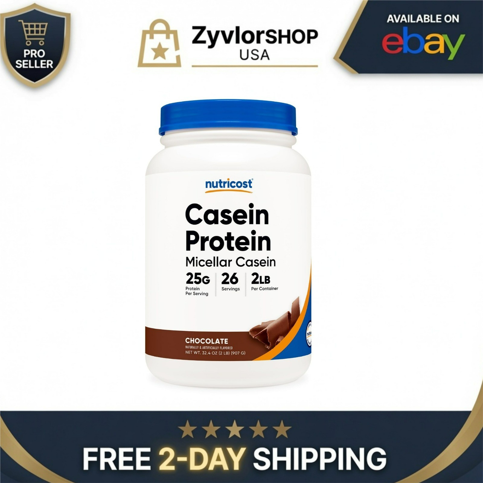 Nutricost Casein Protein Powder 2lb Chocolate – Gluten Free