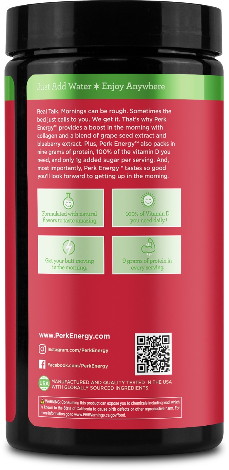 Perk Energy Original Mexican Hot Chocolate 20 Servings – Gluten Free