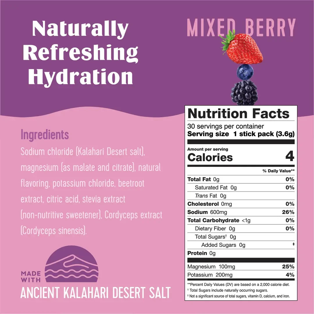 New SaltWTR Functional Daily Electrolyte Hydration Drink Mix – Variety 30 Pack