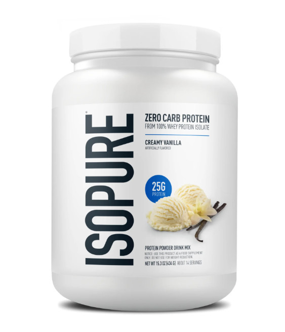 Isopure Zero Carb Whey Isolate, Creamy Vanilla, 14 Servings