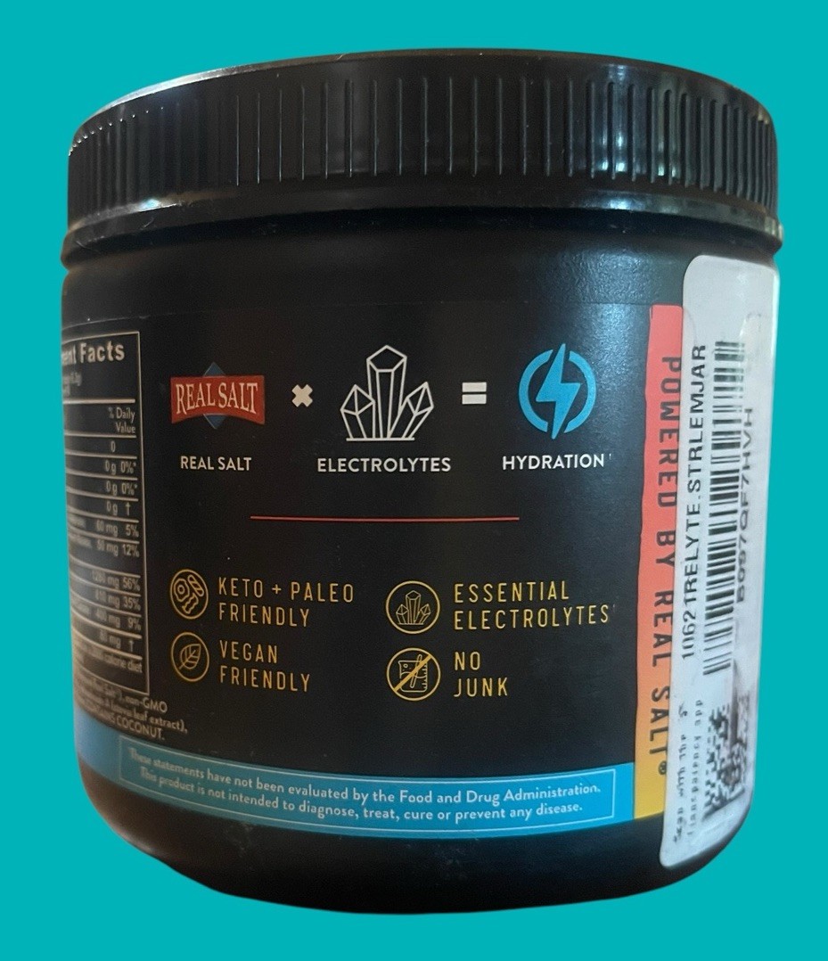 REDMOND Re-Lyte Hydration Electrolyte Powder Mix Strawberry Lemonade 60 Servings