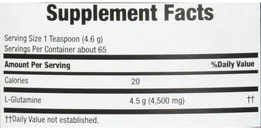 Body Fortress 100% Pure Glutamine Powder, 300g Jar (1ct), Nutrient Replenishment