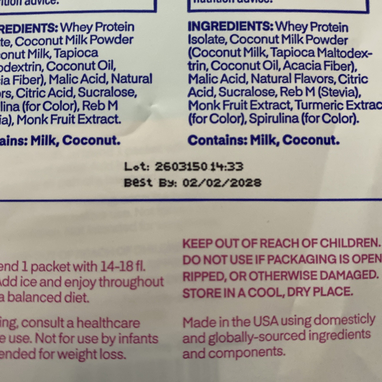 Oath Nutrition Clear Whey Protein Drink Mix 12 Variety Pack 20g Protein Each Gym