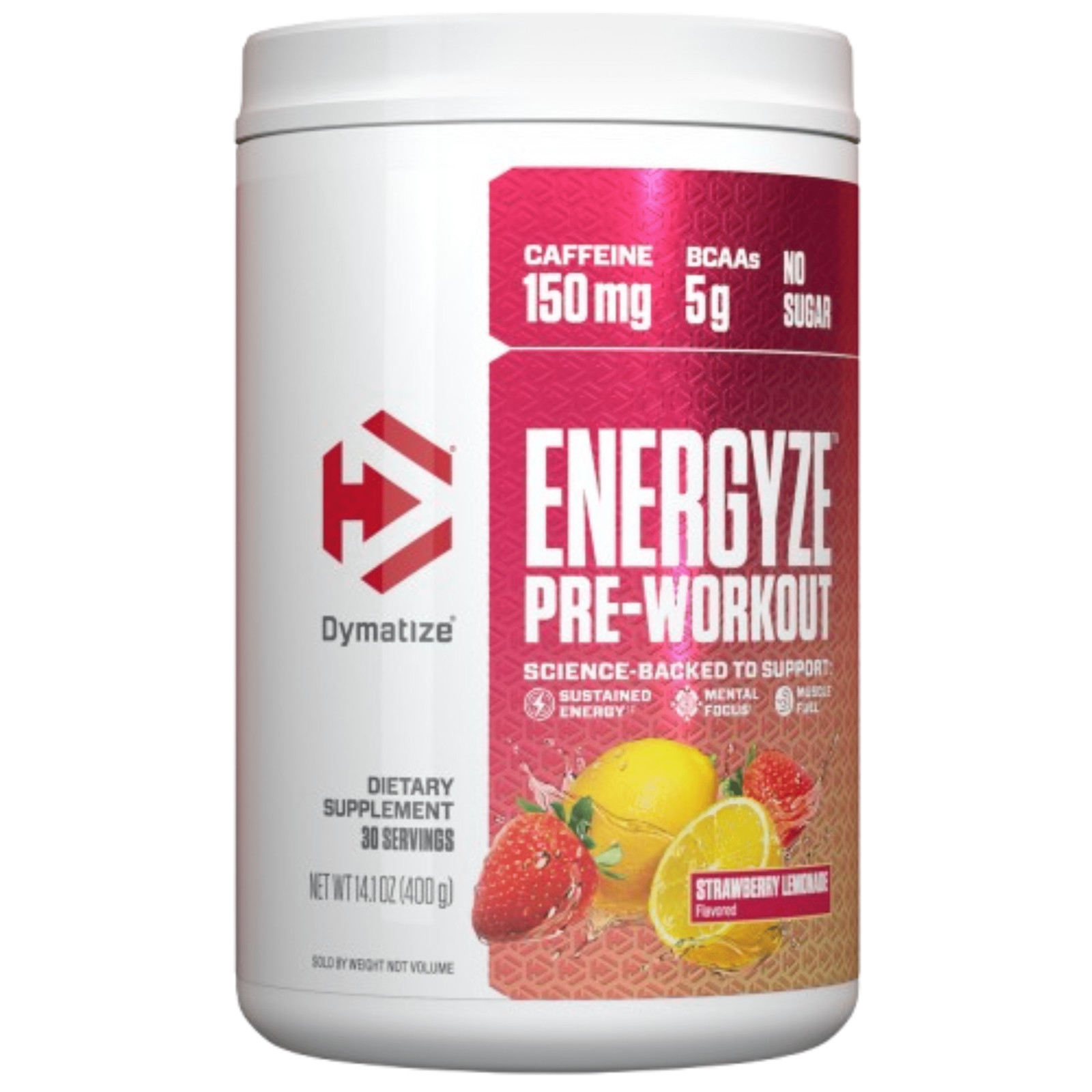, Energyze Pre-Workout, Strawberry Lemonade, 30 Servings