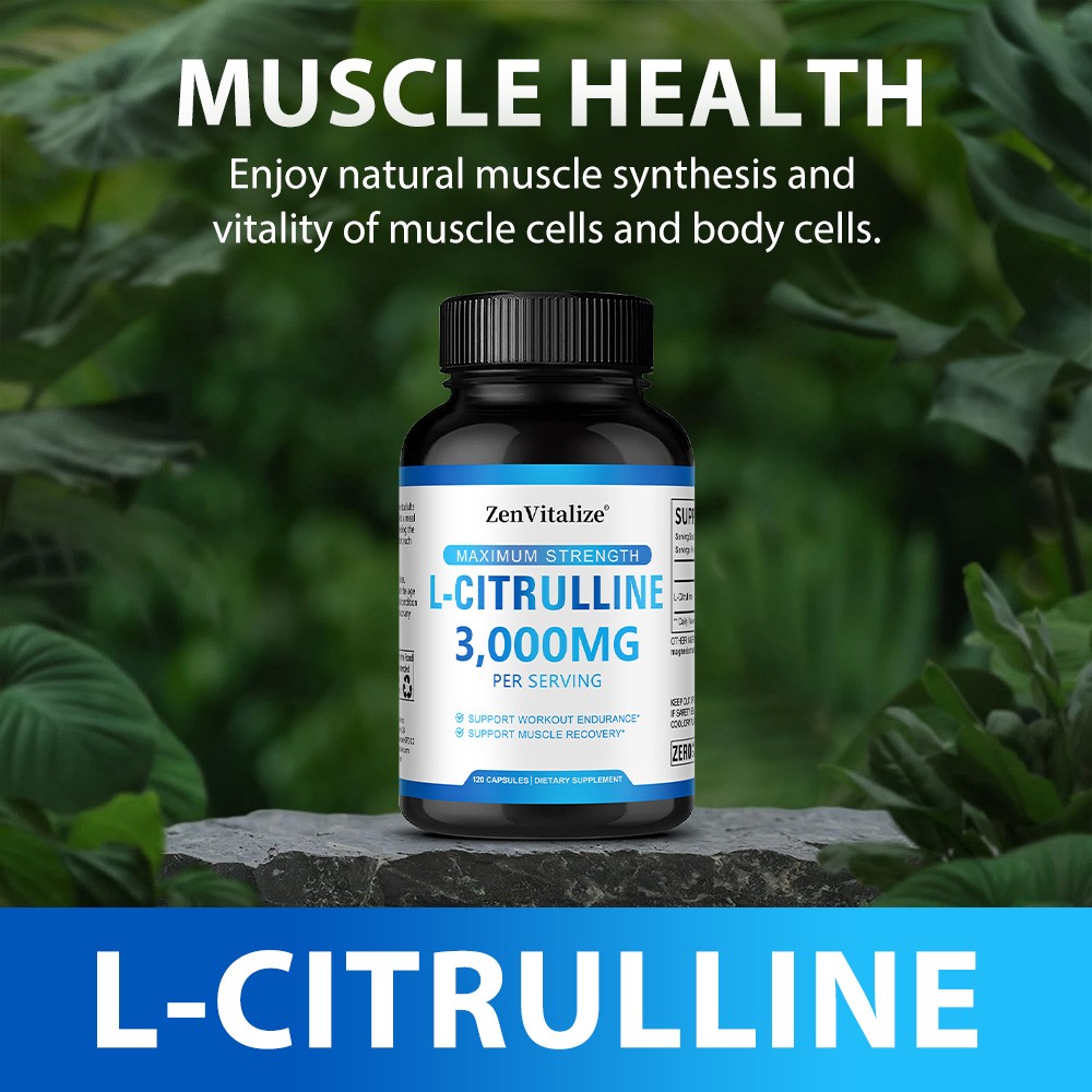 High Potency L-Citrulline Supplement 30~120CT,Endurance&Muscle Recovery for Gym