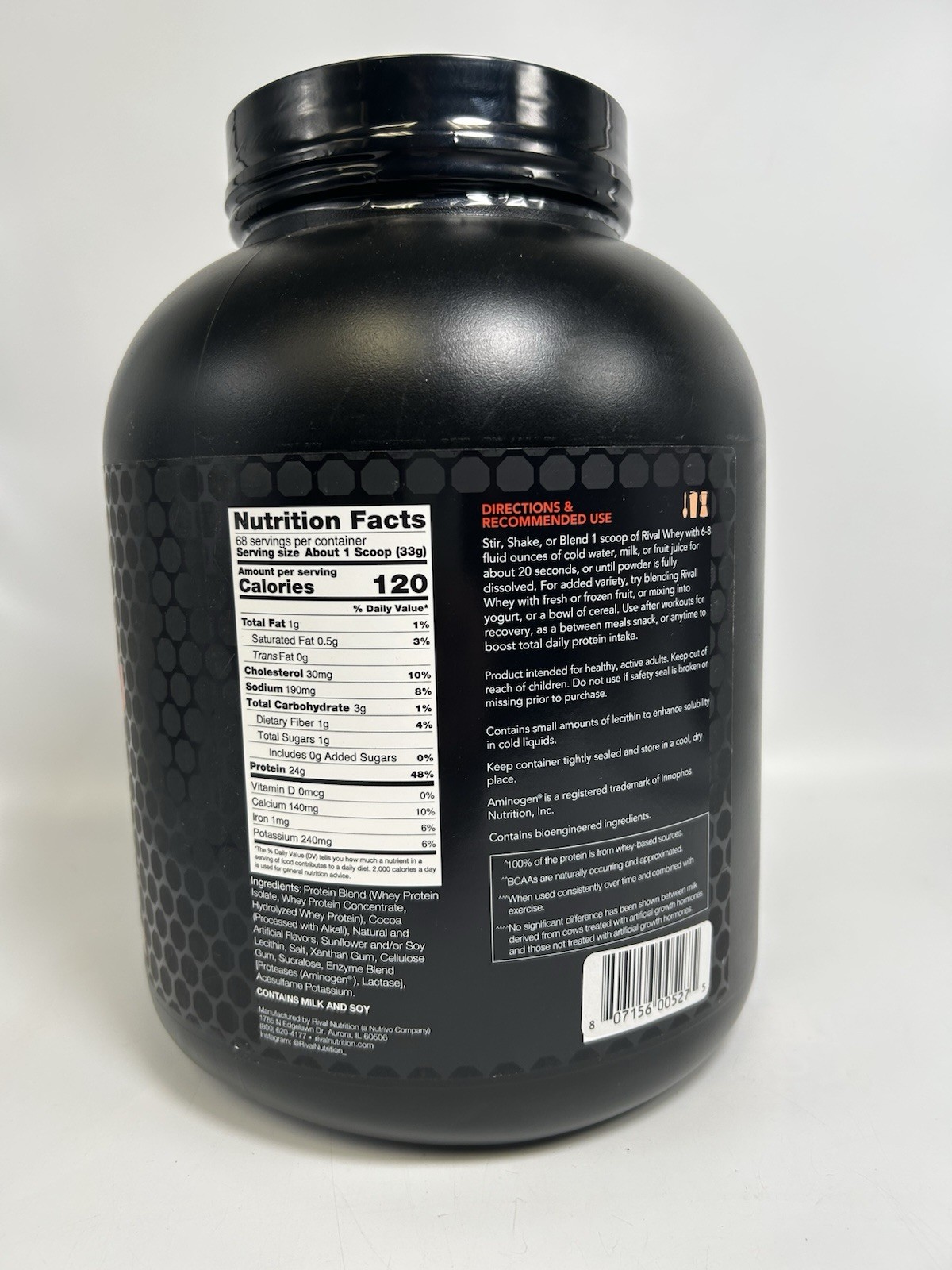 Rival Nutrition Rival Whey Protein Powder Soft Serve Chocolate 5lb *EXP 10/2026*