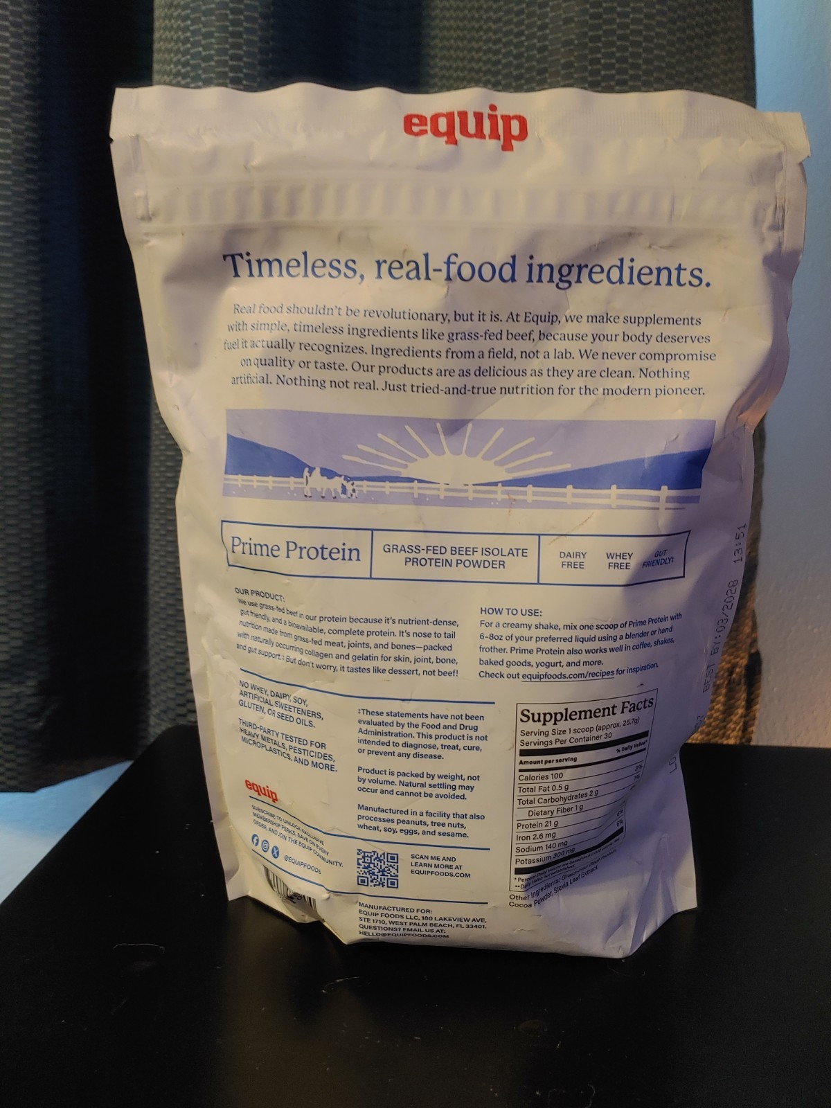 Equip Prime Protein, Chocolate, 21g Protein Per Scoop