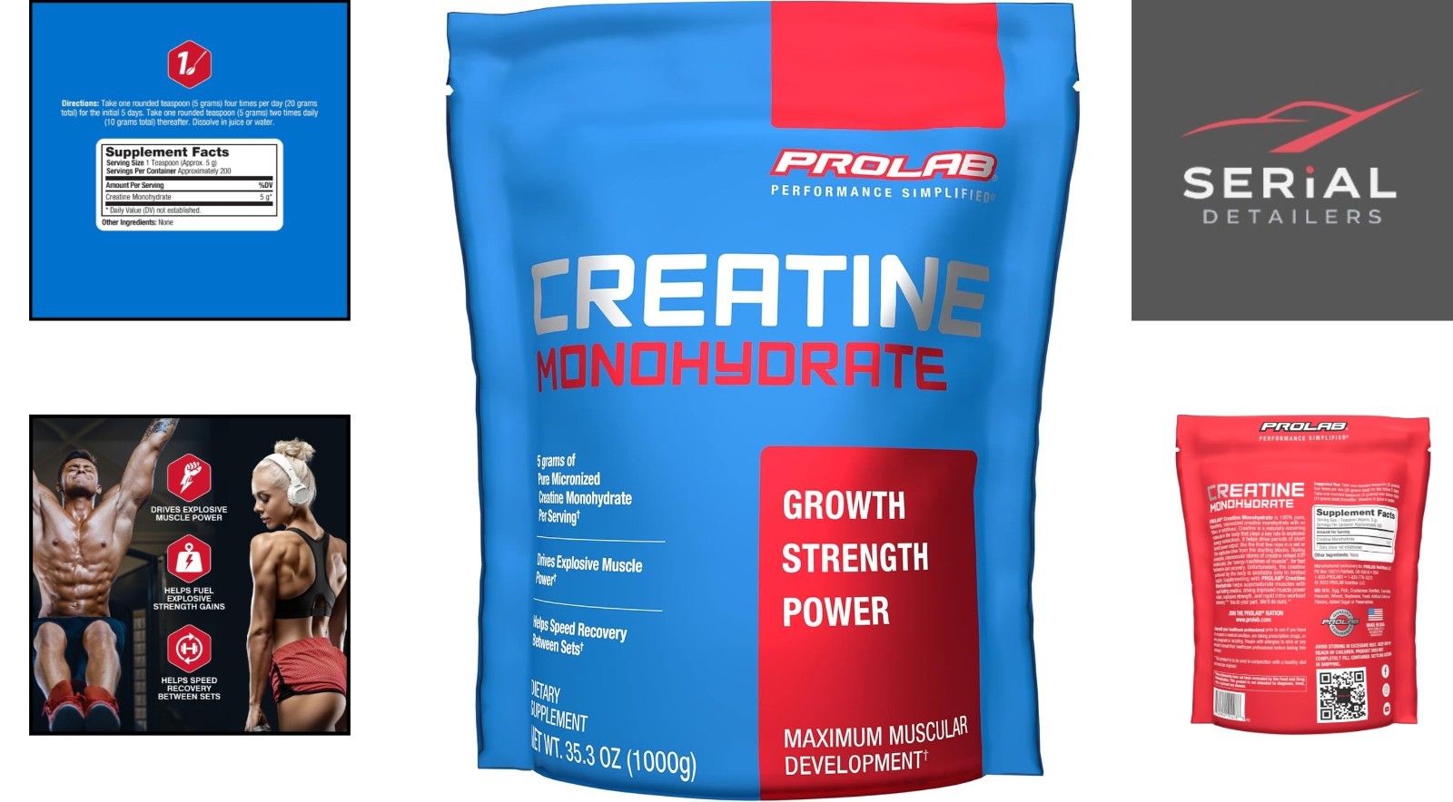 GMP Certified 1000G Creatine Monohydrate – Enhance Muscle Strength & Recovery
