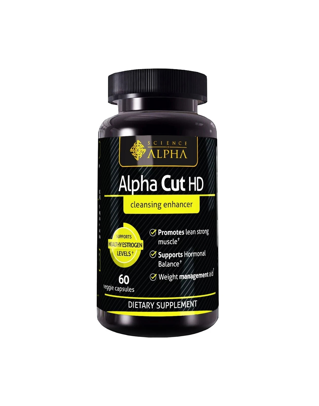 Science of Alpha – Alpha Cut HD Nitric Oxide Enhancer 60 Veggie Capsules Energy