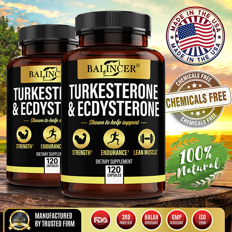 Turkesterone Capsules, 120 Capsules – Non-GMO & Gluten Free Supplement