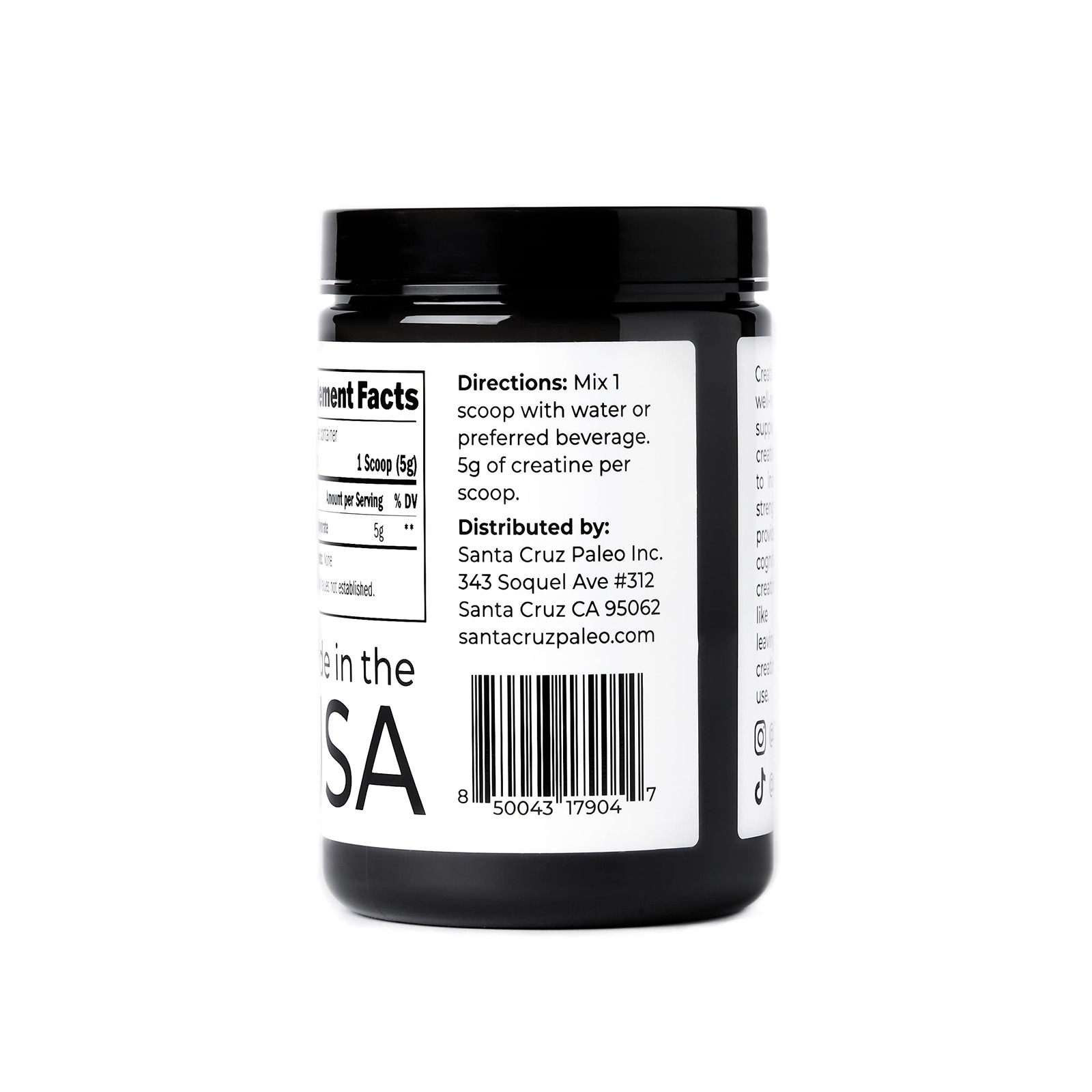 Santa Cruz Paleo, Creatine Monohydrate 14.1 Ounce (Pack of 1), Wwab-aza1528