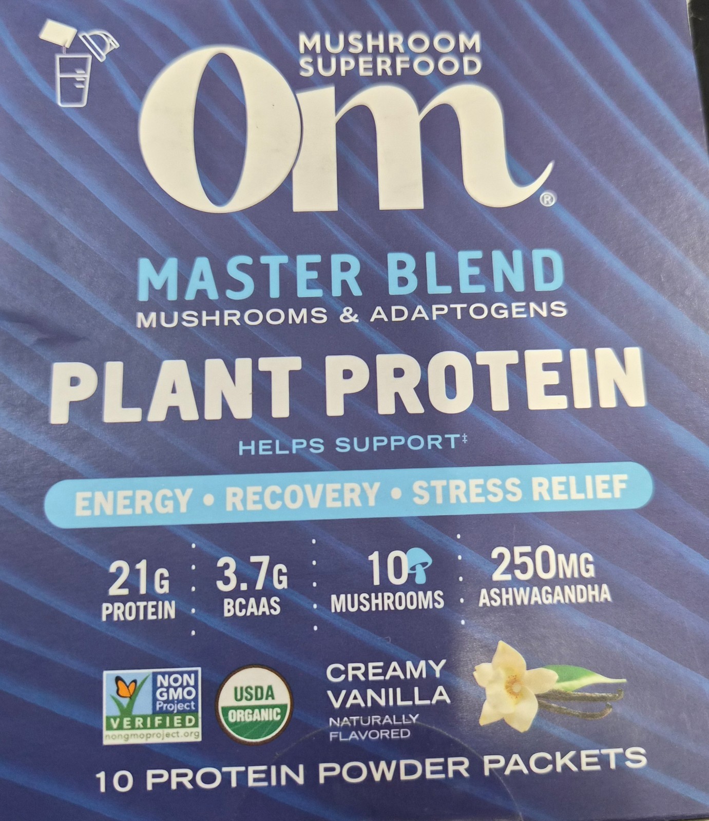 OM Master Blend Plant Protein Mushrooms & Adaptogens Dietary Supplement Power