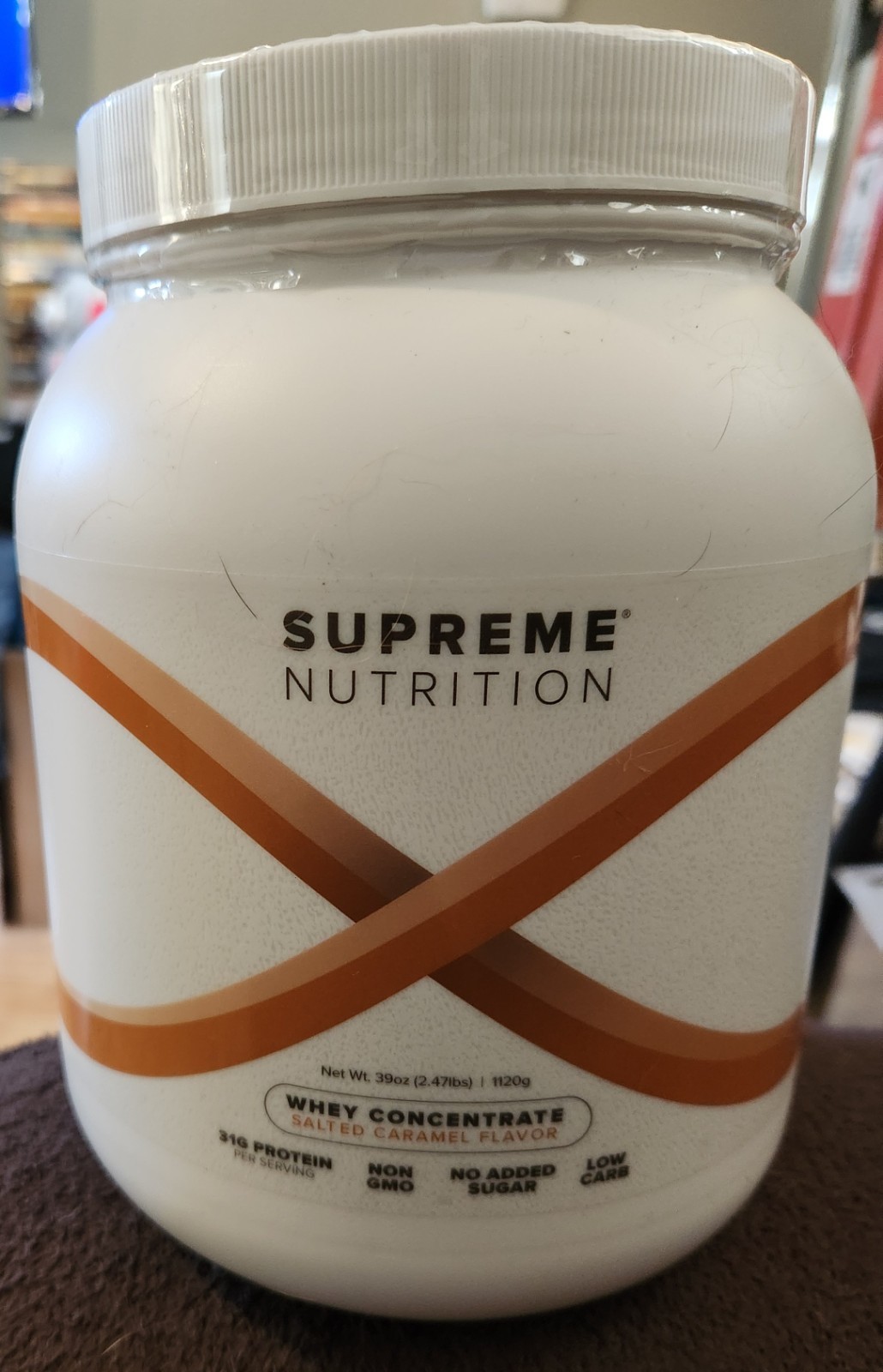 Supreme Protein Whey Concentrate Powder – Salted Caramel 840 grams protein / jug