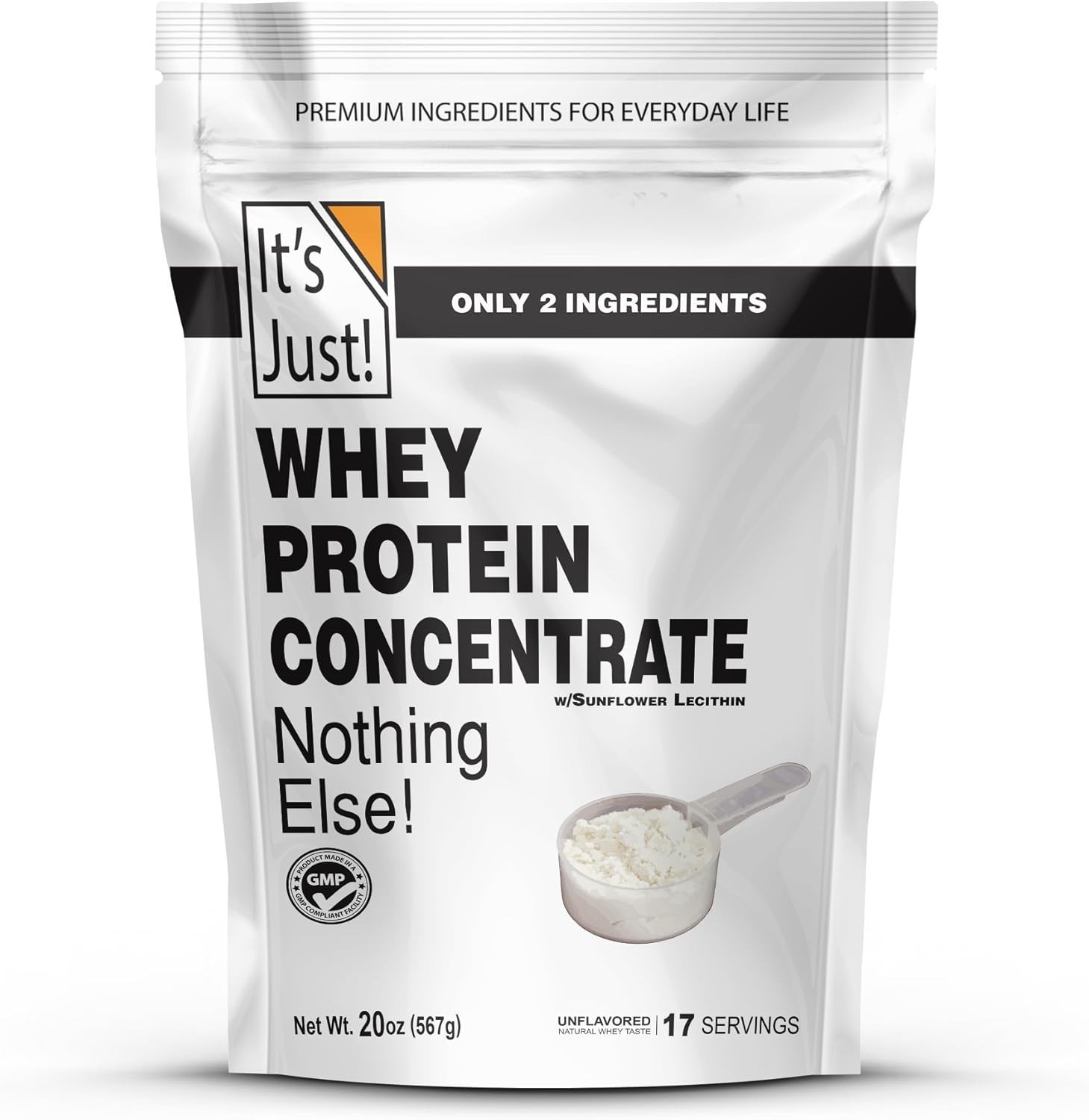 100% Whey Protein Concentrate – 1.25 lbs for Muscle Recovery & Post-Workout