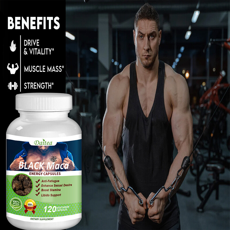 Black Maca Capsules | 30 To120 | Red, Yellow, Black Maca | Enhance Endurance