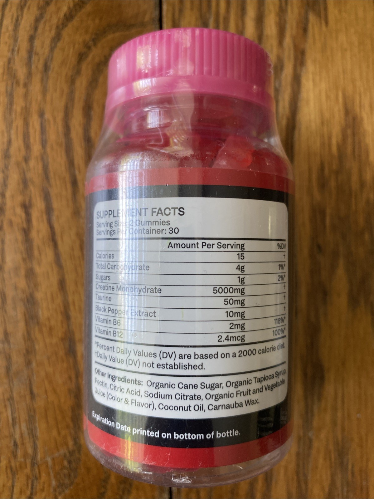 Creatine Monohydrate Gummies 5g Enhance Brain Function + Build Muscle – 60 Count