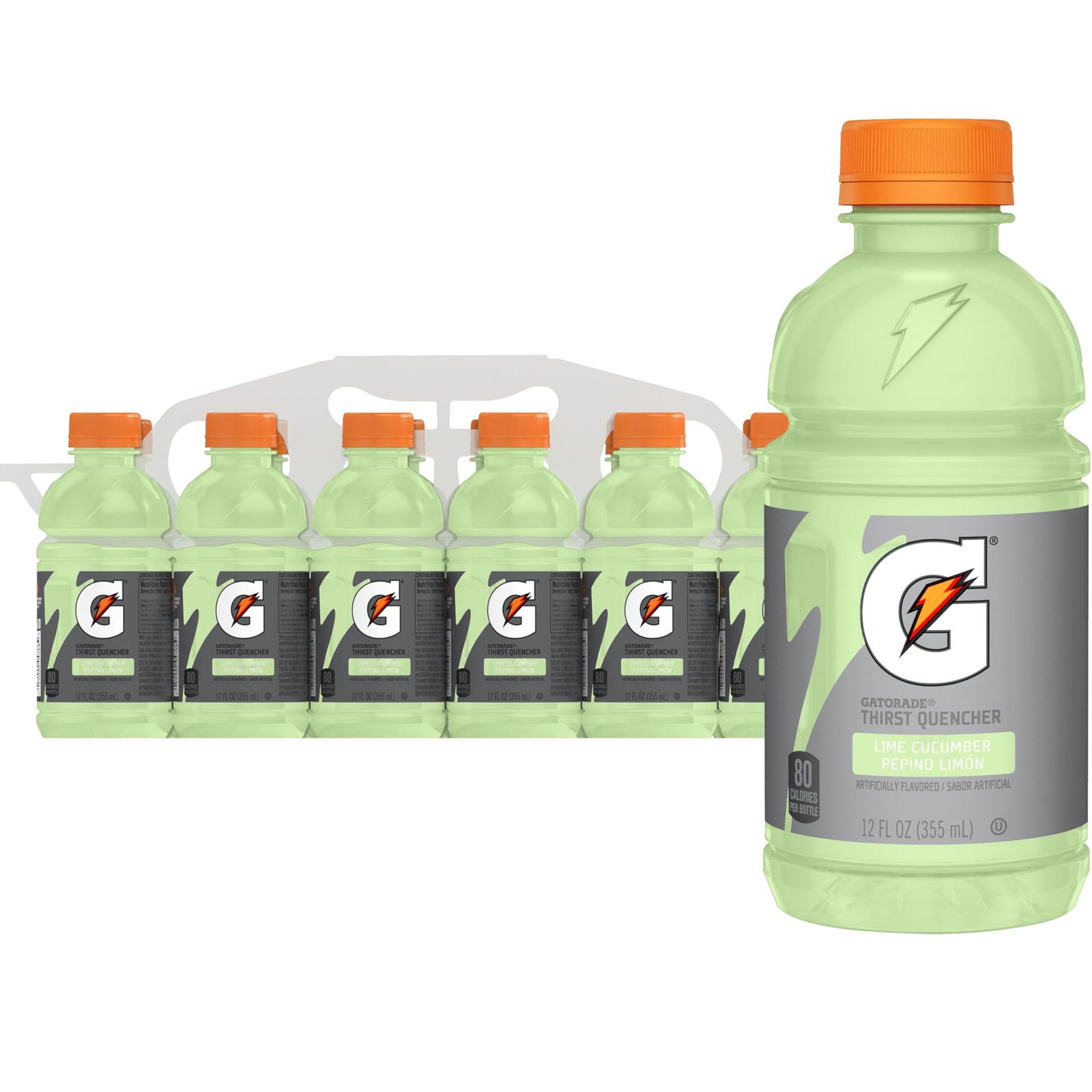 Gatorade Thirst Quencher, Lime Cucumber, 12 Fl Oz (Pack 12 of 12)