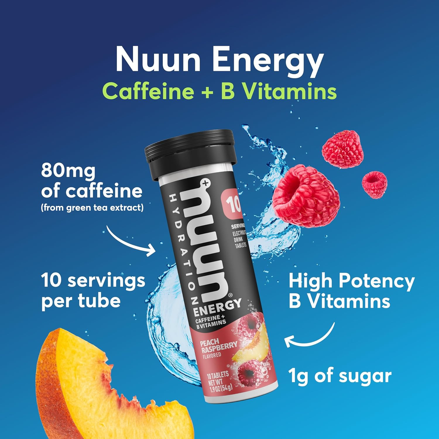 Nuun Energy Electrolyte Tablets Caffeine Mixed Flavors, 40 Servings