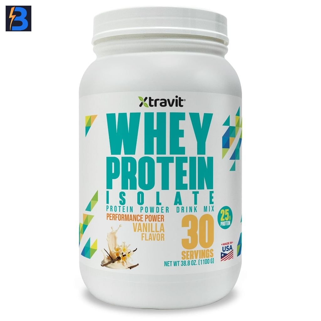 Xtravit Whey Protein Isolate Powder – Vanilla, 38.8lb, Exp. 3/28