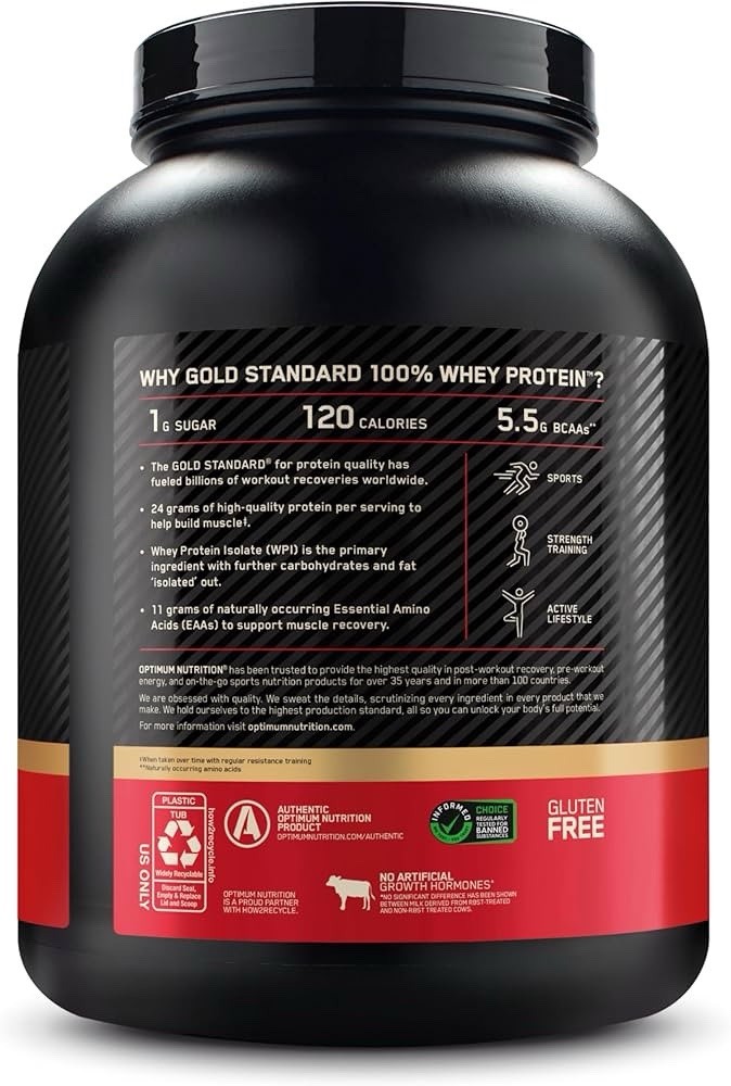 Optimum Nutrition Gold Standard 100% Whey Protein Powder, Double Rich Chocolate
