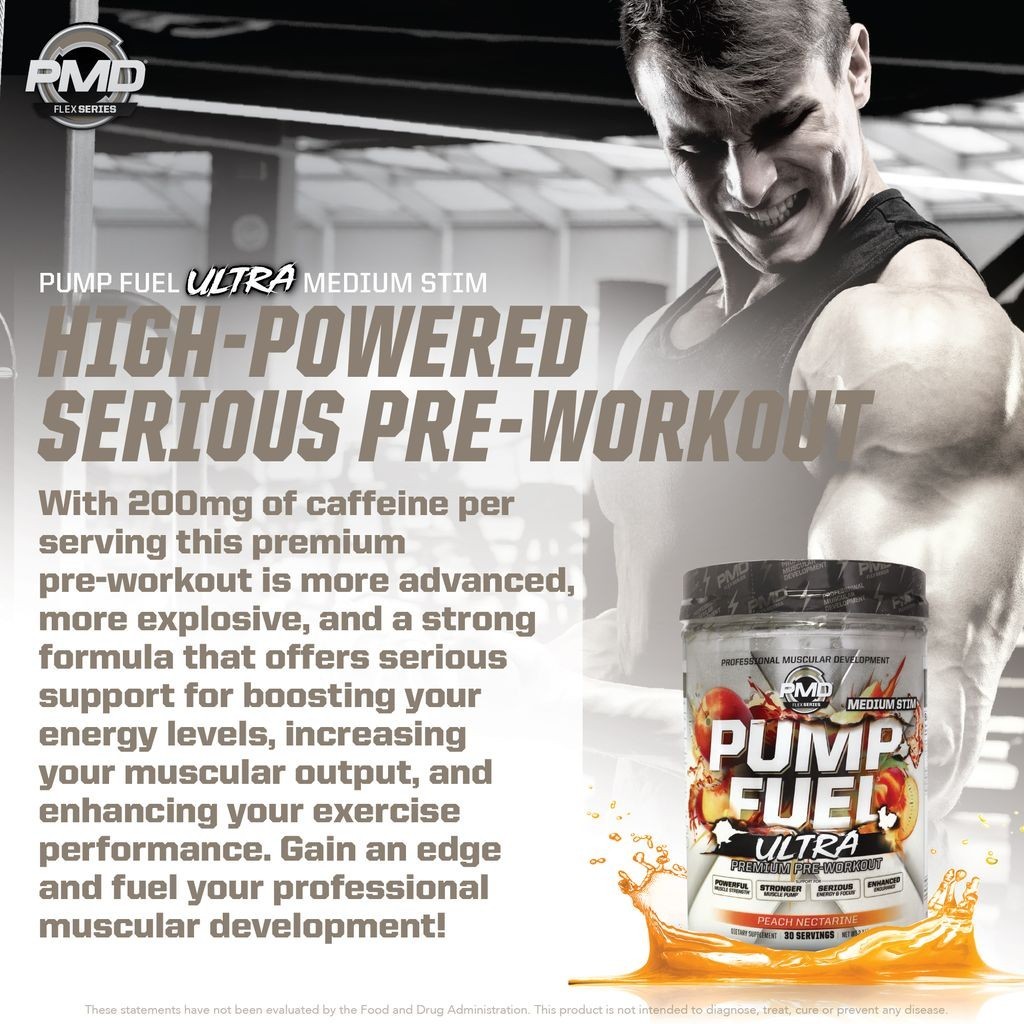 PMD SPORTS PUMP FUEL ULTRA – PRE WORKOUT – PEACH NECTARINE (30 Servings)