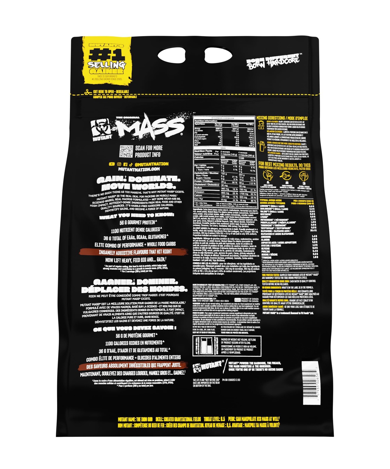 Mutant Mass Weight Gainer Protein Powder – Builder 15 Pound (Pack of 1)