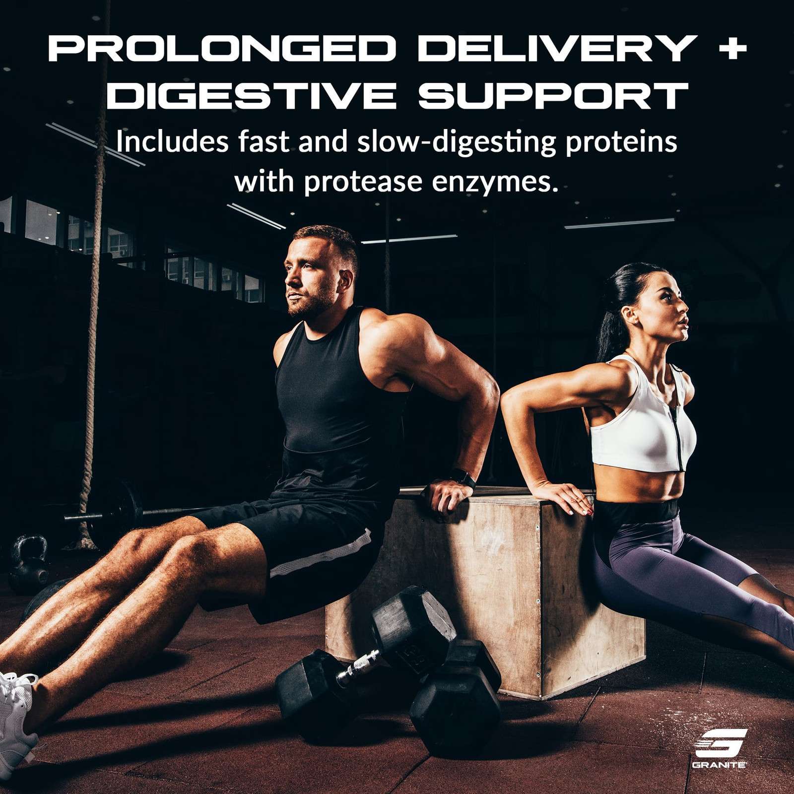 Granite Protein Powder Whey Isolate & Concentrate, Salted Caramel Flavor, Cas…